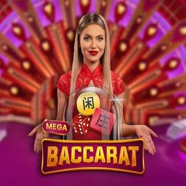 Mega Baccarat slot logo by Pragmatic Play at Brutal Casino