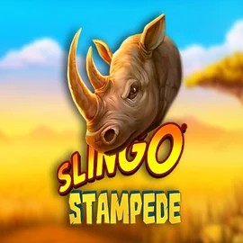 Slingo Stampede slot logo by Slingo at Brutal Casino